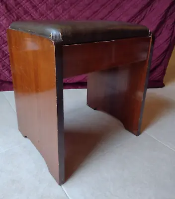 Art Deco Singer Sewing Cabinet 65 STOOL BENCH 42 Mahogany ORIGINAL TAG • $89
