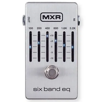 Dunlop MXR M109S Six Band EQ Graphic Equalizer Guitar Effects Pedal Silver • $119.99