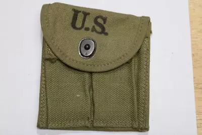 US Military Issue WW2 M1 Carbine Ammo Magazine Stock Belt Pouch Khaki Canvas CA4 • $69.95