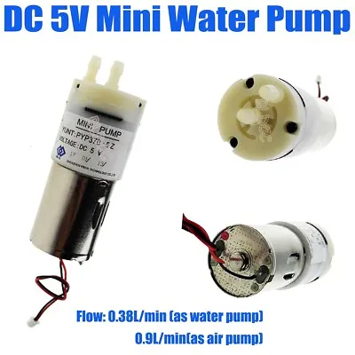 5V 6V 12V DC Micro Water Pump 370 Diaphragm Solar Air Pump Fishing Oxygen Pump • $8.99