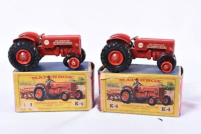 LESNEY MATCHBOX KING SIZE K-4 RED PLASTIC HUB McCORMICK INT TRACTOR NIB  108 • $39.95