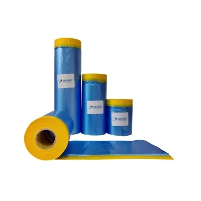 Pre Taped Masking Paper Car Painters Plastic Sheeting Automotive Paint Tape Film • $18.98