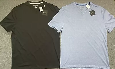 Kenneth Cole Awareness Lot Of 2 Men's Large Short Sleeve V-Neck Shirts NWT • $29.99