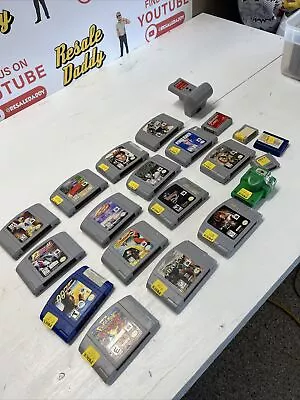 N64 Game Lot Of 15 Games & Rumble Pack Accessories Free Shipping Wow Look! • $87