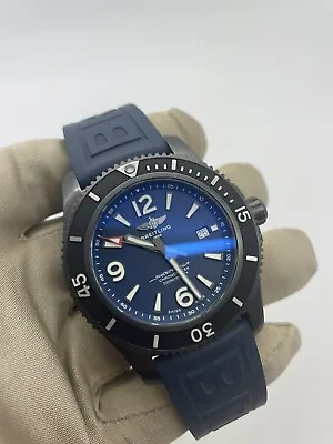 Breitling Superocean 46mm Blue Dial Automatic Watch M17368 Box & Papers B+P • $2700