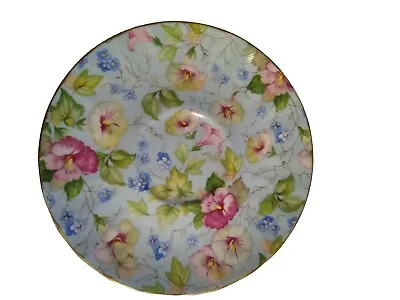 Vintage Chintz Floral 6  Dish Plate. Gold Trim. Bone China Made In England • $10