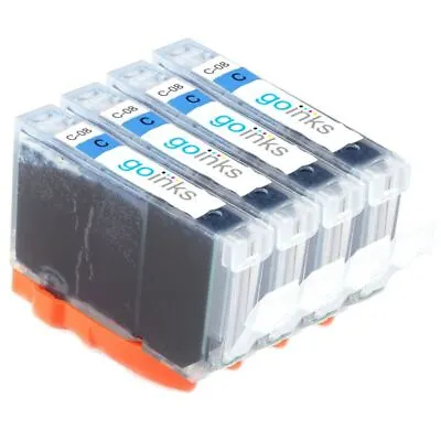 4 Cyan Ink Cartridges For Canon PIXMA IP3300 IP5200R MP500 MP610 MP960 MP950 • £9.10