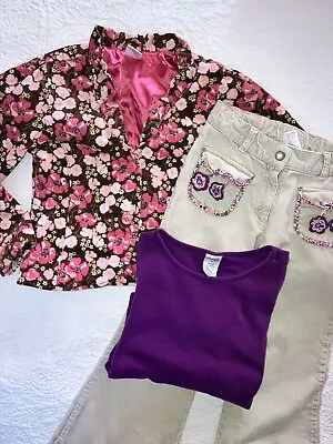 Vintage Gymboree Size 6- 2006  PRETTY IN PLUM Top & Pants PRIMROSE Blazer • $18