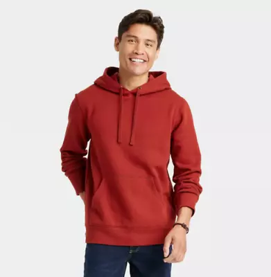 Goodfellow & Co Fleece Hoodie Men's Size Medium Maroon Hooded Sweatshirt NEW • $19.97