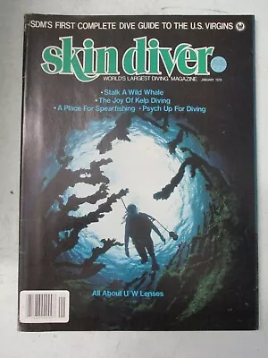 Skin Diver Magazine January 1979 Kelp Diving Stalk A Wild Whale No Label Vintage • $15.95