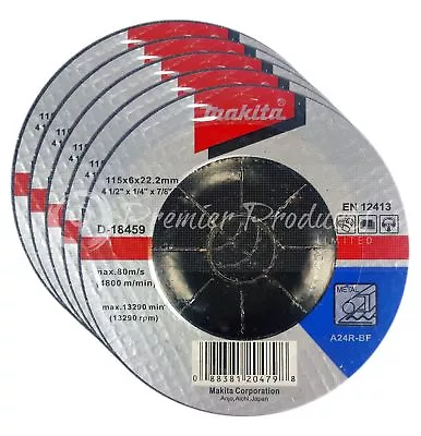 Makita 5 Pack - 4.5  Grinding Wheel For 4.5  Grinders On Metal • $16.99