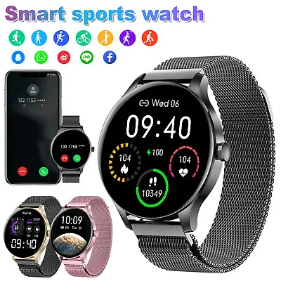 $55.90 • Buy Smart Watch Women Men Fitness Tracker Heart Rate For IPhone Android Waterproof