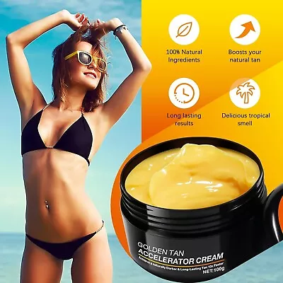 100g TAN SHINE GOLDEN TAN Original Tanning Cream Accelerator Sun Sunbed Outdoors • £8.90