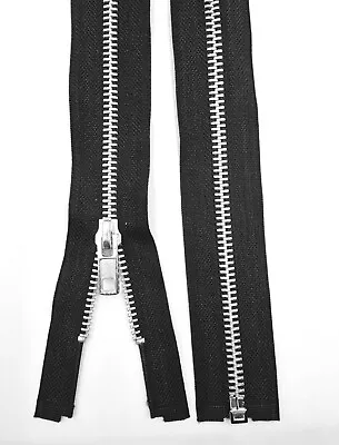 Metal Zips No5 Aluminium Zippers Open-ended For Jackets CoatsCardigans Bags+ • £4.95