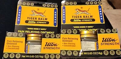  2 Jars Tiger Balm Ultra Strength Pain Relieving Ointment • $17.99