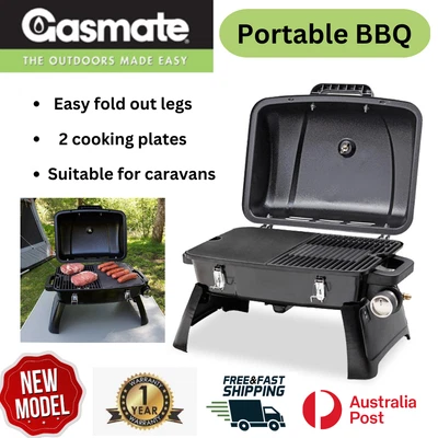 $153.95 • Buy GASMATE Portable Gas BBQ Outdoor LPG Grill Caravan Camping Cooker Picnic