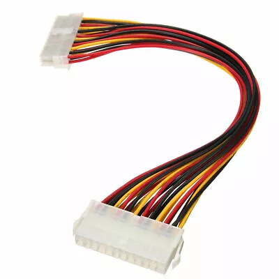 30CM 12  24 Pin Male To Female Extension ATX PSU TW Power Cable Lead 18 AWG 300V • £4.05