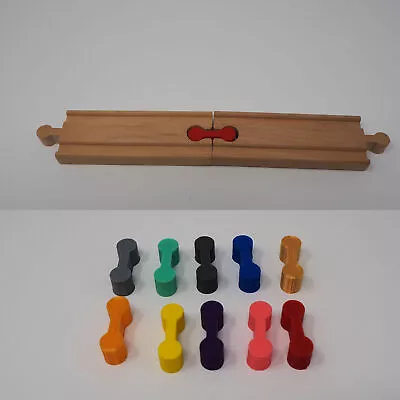 10 X Wooden Train Track Dogbone Connectors (Brio / IKEA / BigJigs Compatible) • £3.99