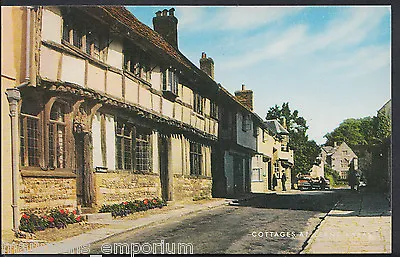 Dorset Postcard - Cottages At Cerne Abbas    U1632 • £2.50