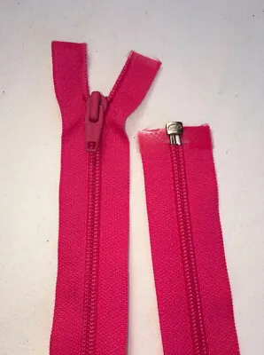 New Original YKK 62cm Nylon Dress/Jacket/Bags Zip Hot Pink Open End Size 5 • $7.20