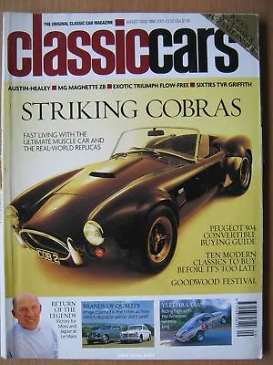 £4.99 • Buy Classic Cars August 2001 AC Cobra TVR Griffith Rover P4 Austin Healey Magnette Z