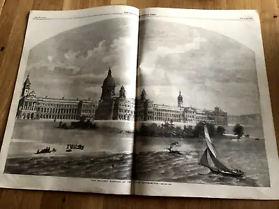 1859 Illustrated London News Print Military Hospital At Netley Near Southampton • £29.99