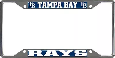 Fanmats MLB Tampa Bay Devil Rays Chrome Metal License Plate Frame • $13.99