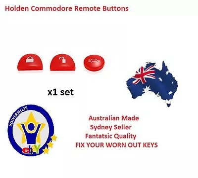 RED 1X Sets Key Remote Buttons Holden Commodore Key VS VT VX VY VZ WH WK WL • $3.50