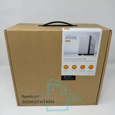 Synology 2 Bay NAS DiskStation DS220j (Diskless) 2-bay 512MB DDR4 • $208.88