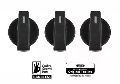 1990-93 Mustang Heater A/C Air Climate Control Knobs Switches 3pc W Green Lenses • $38.91