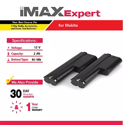 2x 12V 2Ah NiMh Battery For Makita 1210 632277-5 5092D 5092DW 6011D 6011DW • $51.49