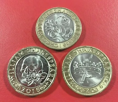 £14.95 • Buy Full Set 2016 William Shakespeare £2 Pound Coin Comedies Tragedies Histories UNC
