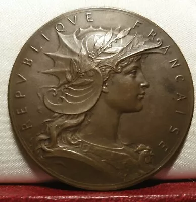 1910s 50mm Bronze Marianne By Dubois Military Preparation Pre Ww1 Art Medal • $61.99