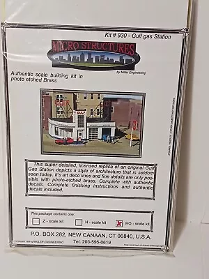 Micro Structures Gulf Gas Station Kit - HO Scale • $95