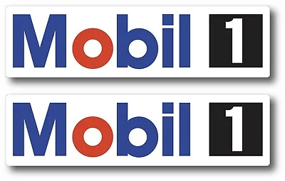 2x Mobil 1 Oil Racing Decal Sticker 3m Vinyl Vehicle Window Wall Car One Drag • $5.99