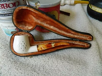 Estate Pipe  Nos  Meerschaum With Hard Case • $49.95