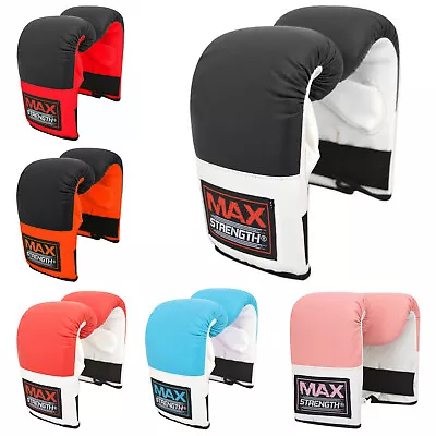 Bag Mitts Pro Gloves Boxing MMA UFC Muay Thai Training Grappling Heavy Punch • £10.85