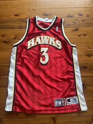 Champion Shareef Abdur Rahim Jersey 44 NBA Authentic Atlanta Hawks • $350