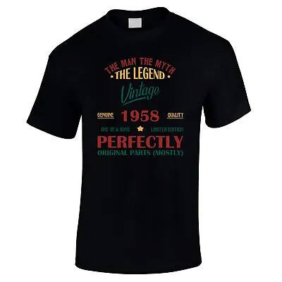 £10.97 • Buy 65th Birthday Gifts For Men - The Legend 1958 T Shirt Gift Ideas For Him