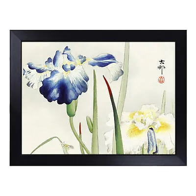 Irises By Ohara Koson Lap Tray Cushioned Bean Bag Padded TV Dinner Desk • £29.95