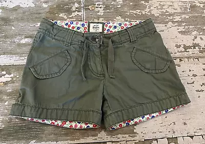 MINI Boden Green Chino Drawstring Waist Girls Shorts Size 10 • $2.99