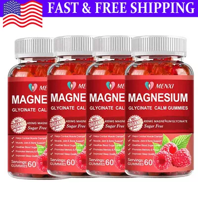 Magnesium Glycinate Gummies 400mg Improve Sleep Promotes Cognition & Focus 60pcs • $13.99