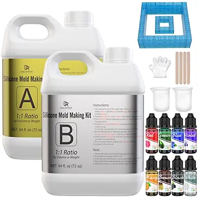 Silicone Mold Making Kit - 1 Gallon Kit Translucent Liquid Silicone Rubber 15A W • $104.40