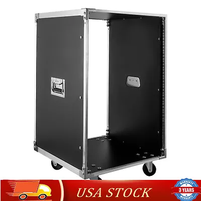 16U Portable Rolling Cart Shelf Network Rack Audio Video Telecom Office USA • $101.65
