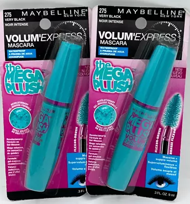 Maybelline Volum' Express The Mega Plush Mascara Waterproof  Pack Of 2--Choose • $13.99