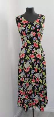 Vintage 1990's Betsey Johnson Women's Large Floral Long Dress • $200