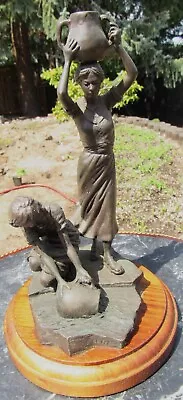 Beautiful Vintage Robert Summers Bronze Statue Women At The Well  2001 Sculpture • $65