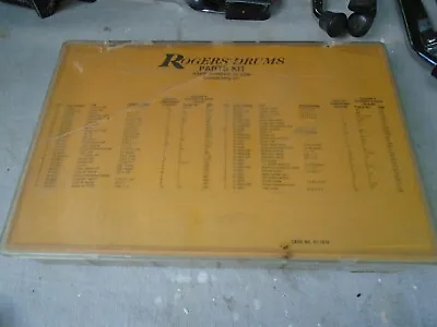 VINTAGE ROGERS 1970's DRUM PARTS KIT DEALER MUSIC STORE REPAIR PARTS BOX #56-220 • $74.95