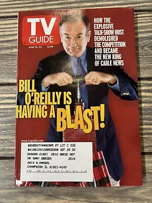 Vintage 2001 TV Guide Bill O’Reilly Is Having A Blast Issue 2516 June • $7.79
