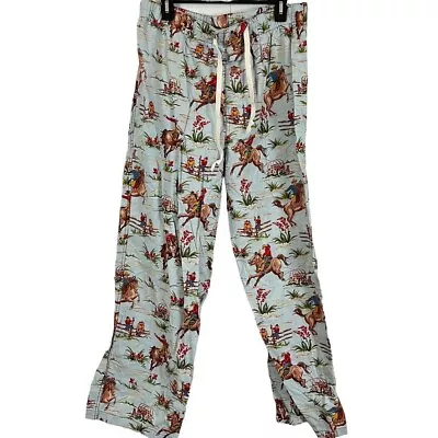 Original Cowboy Pajamas Mens Made In Texas USA 100% Cotton Pants Lounge Sz L • $34.49